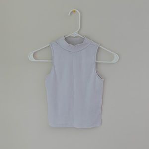White highneck crop top
